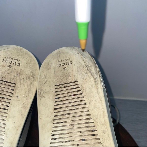 Gucci High Top Shoes Mens Size 11 Gray White Suede Leather Made In Italy Luxury - Picture 12 of 15